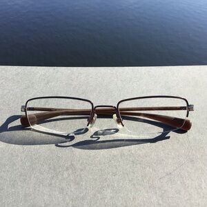 Nike With Flexon 4126 200 Half Rim Eyeglasses in Cocoa Brown